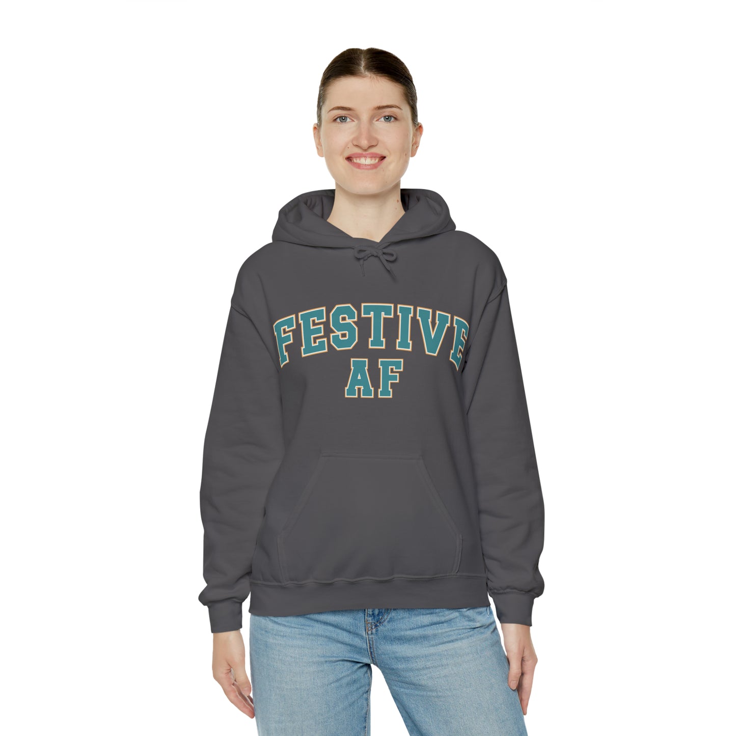 Festive AF |Unisex| Hooded Sweatshirt