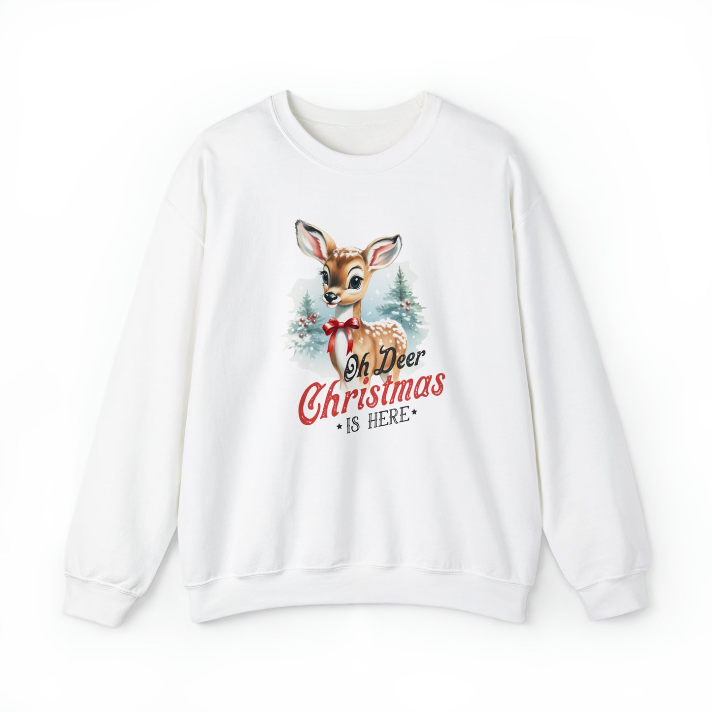 Oh Deer Its Christmas | Crewneck Sweatshirt | Unisex Sizing