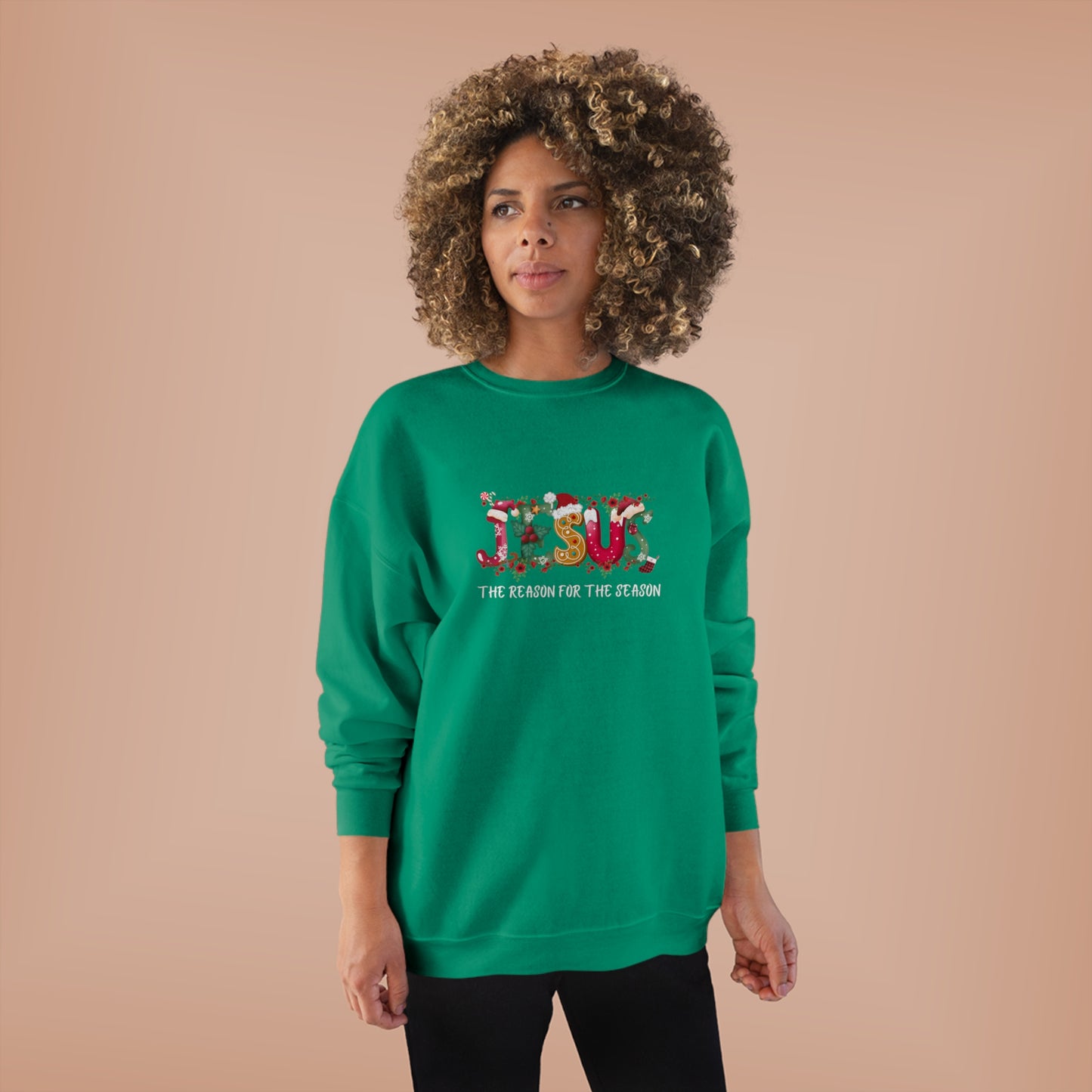 Jesus The Reason For The Season | Unisex EcoSmart® Crewneck Sweatshirt