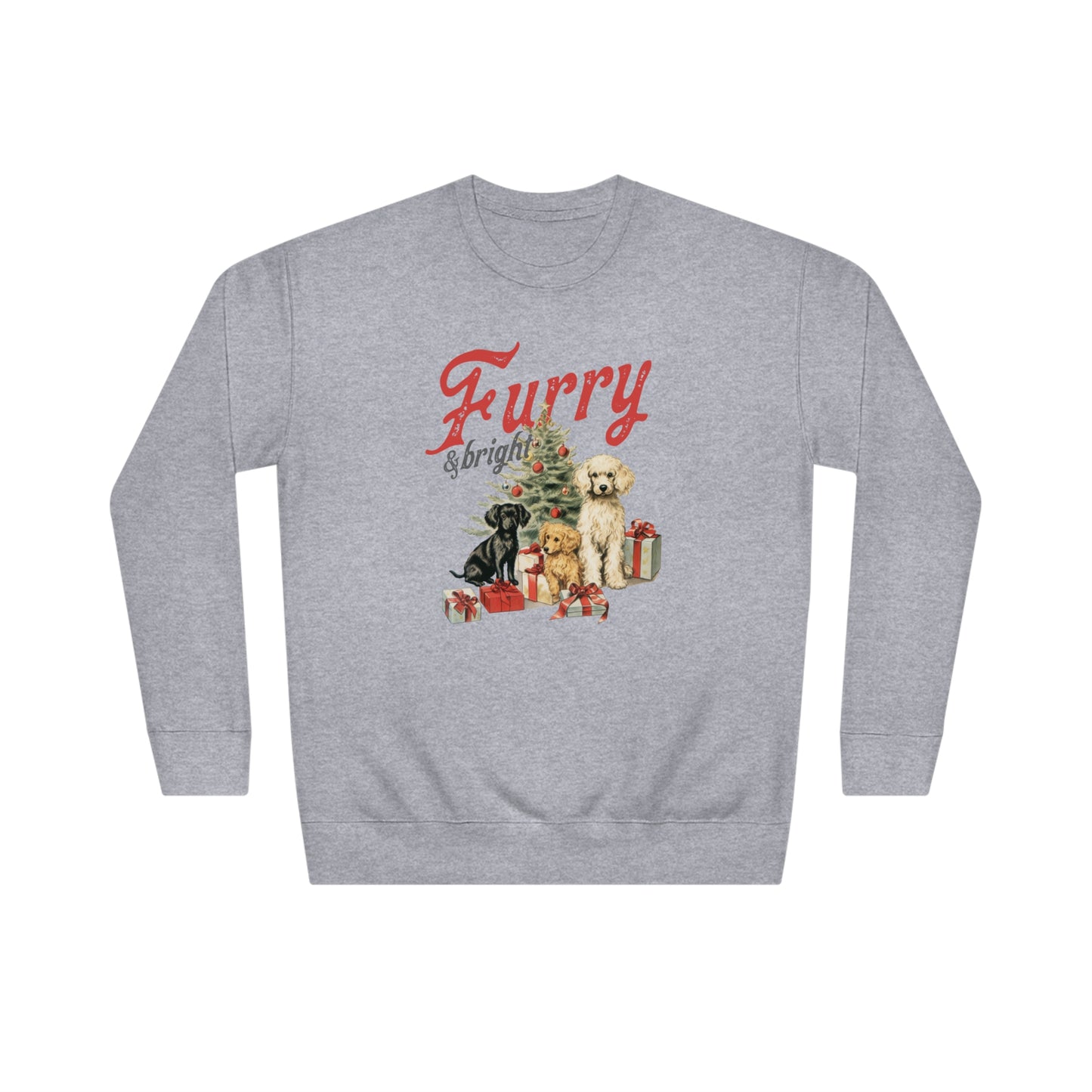 Furry & Bright | Unisex Christmas Crew Sweatshirt
