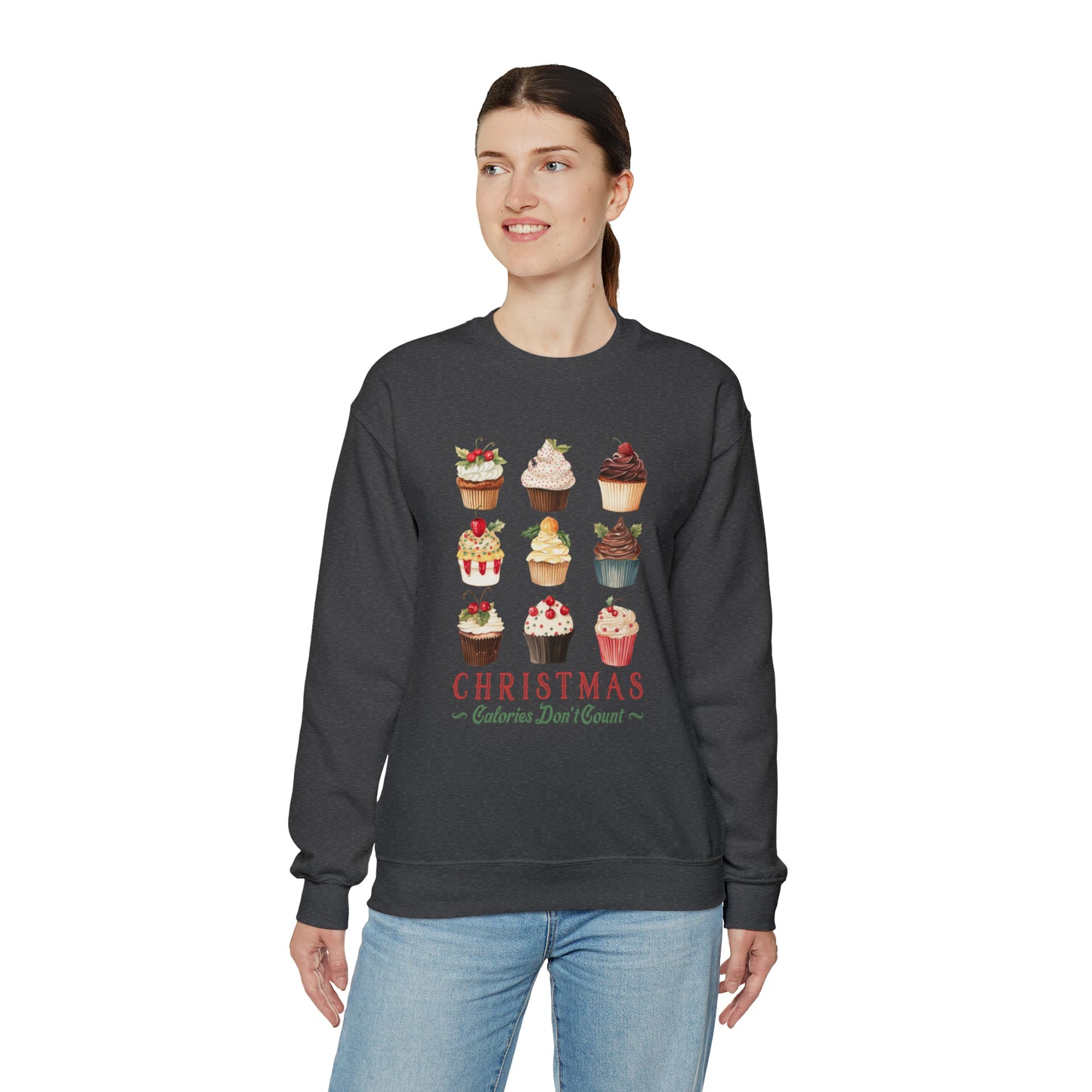 Christmas Calories Don't Count | Christmas Crewneck Sweatshirt | Unisex Sizing