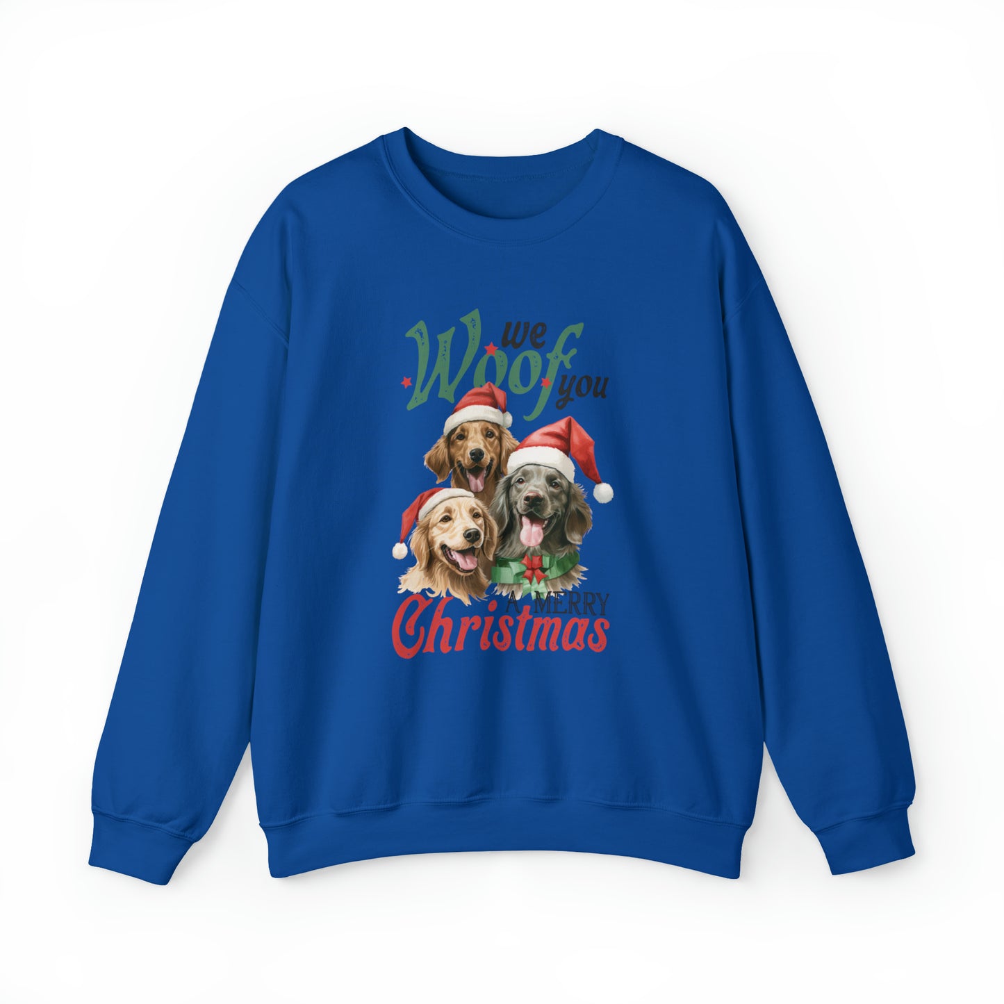 We Woof You A Merry Christmas | Crewneck Sweatshirt | Unisex Sizing Christmas Sweatshirt