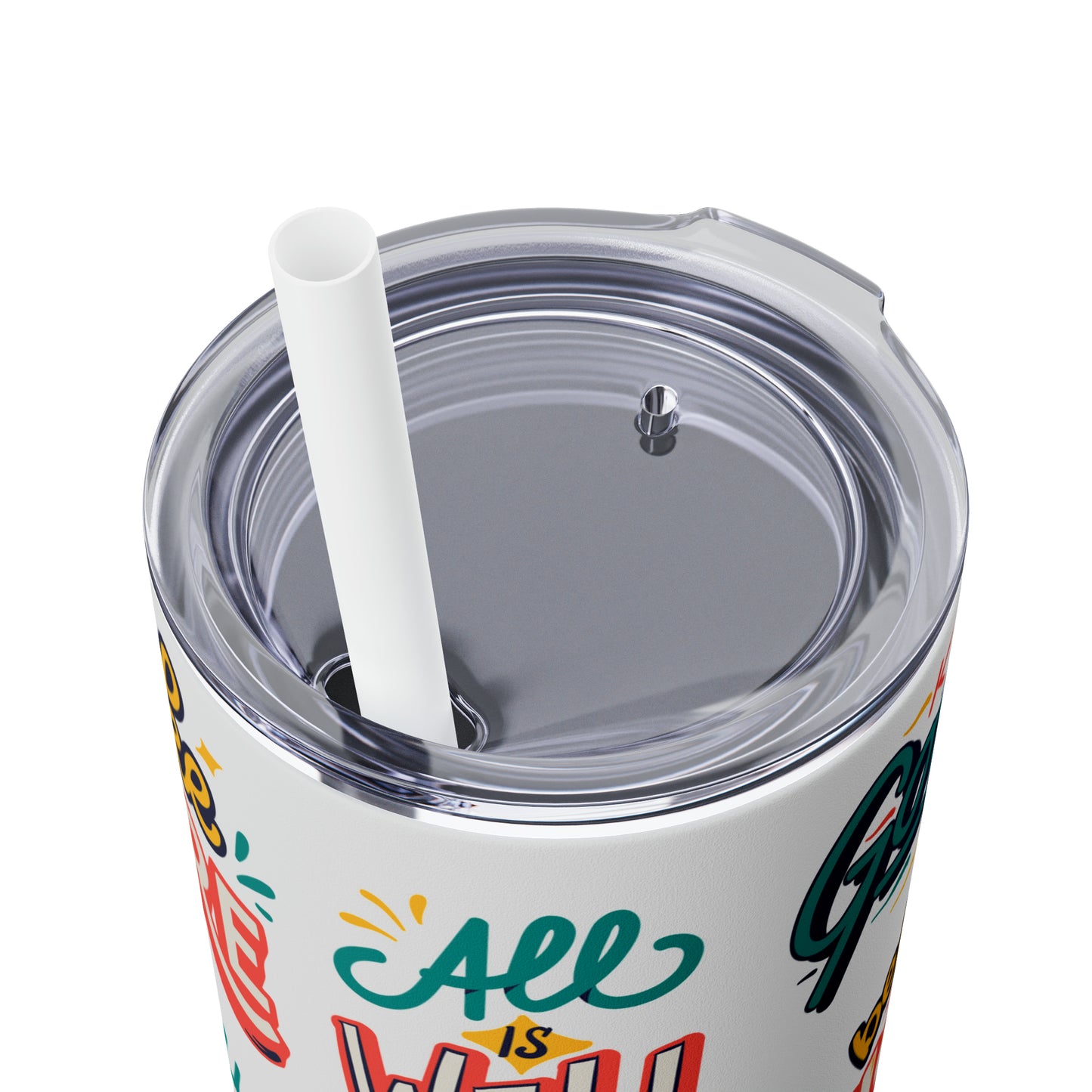 Motivational Skinny Tumbler with Straw, 20oz | Great For Gift Giving | | Great For Gift Giving | BPA-Free & Non-Toxic