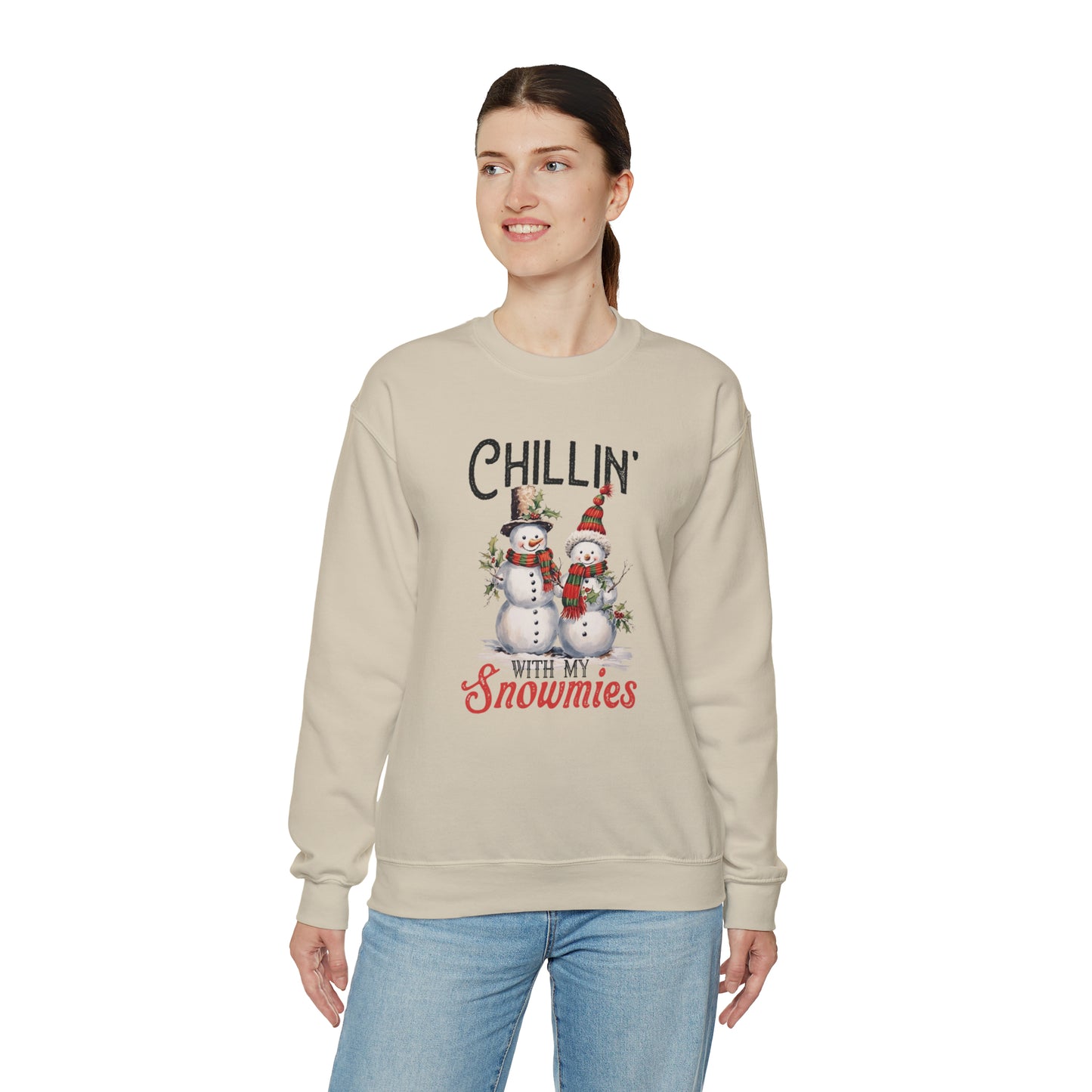 Chillin With My Snomies Christmas | Crewneck Sweatshirt | Bestie Christmas Sweatshirt