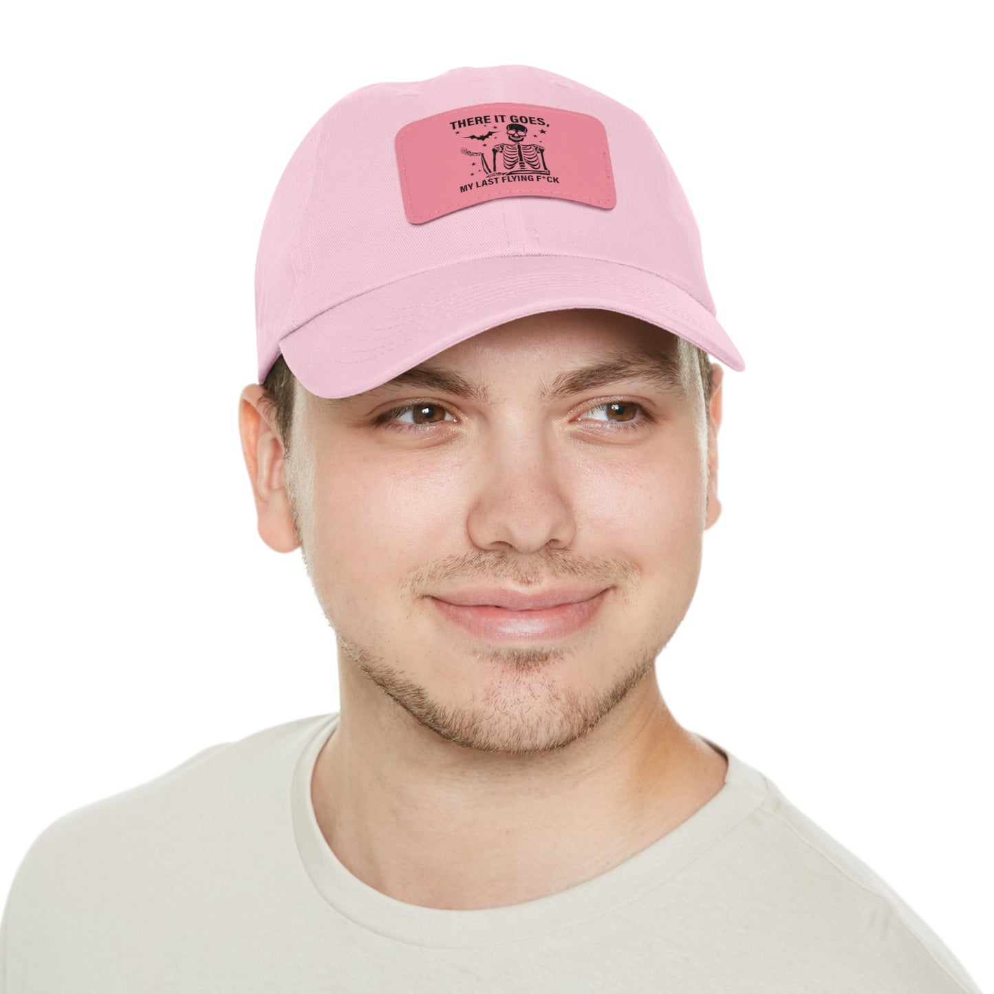 There It Goes My Last Flying Fuck | Dad Hat with Rectangular Leather Patch | Unisex Hat