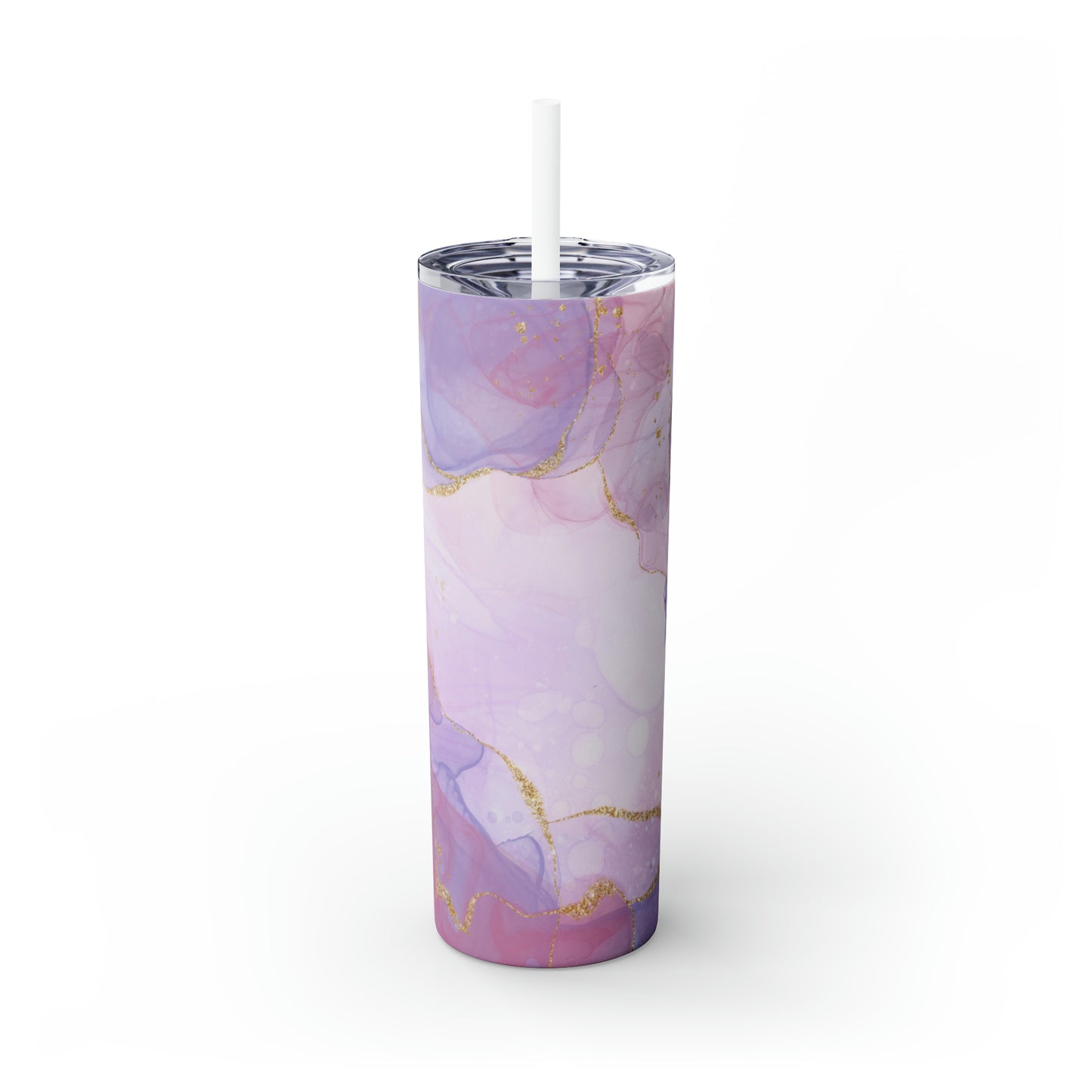 Glitz & Vibe Skinny Tumbler with Straw, 20oz | | Great For Gift Giving | BPA-Free & Non-Toxic