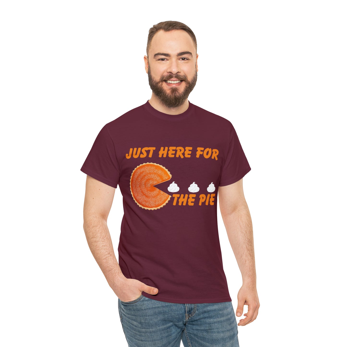 Men Just Here For The Pie | Heavy Cotton Tee