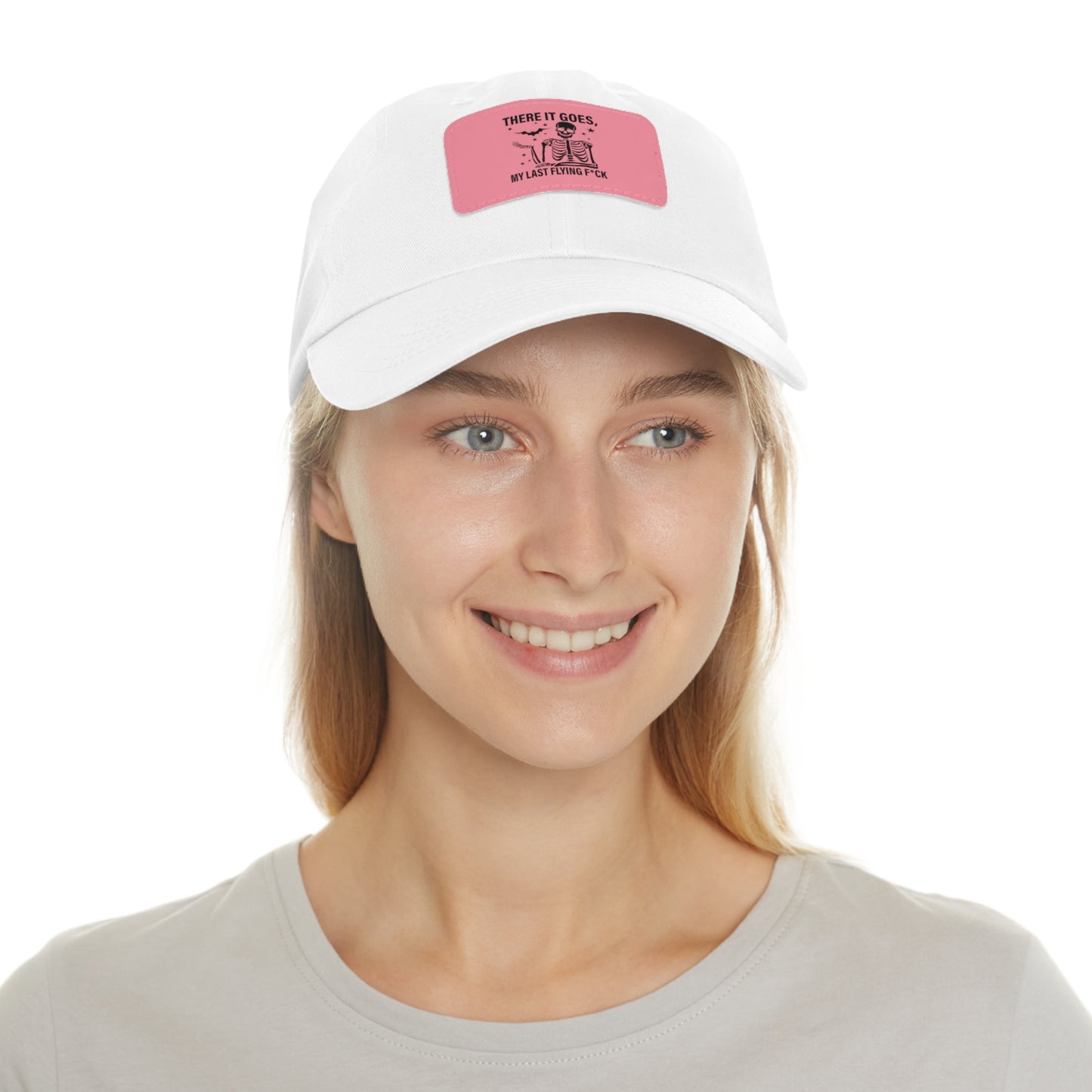 There It Goes My Last Flying Fuck | Dad Hat with Rectangular Leather Patch | Unisex Hat