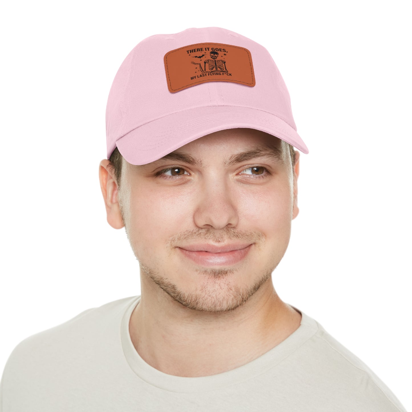 There It Goes My Last Flying Fuck | Dad Hat with Rectangular Leather Patch | Unisex Hat