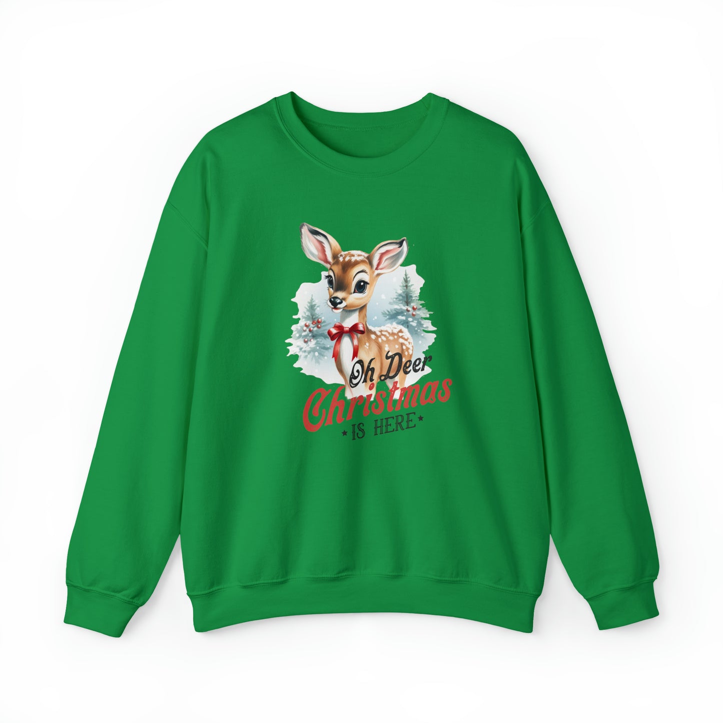 Oh Deer Its Christmas | Crewneck Sweatshirt | Unisex Sizing