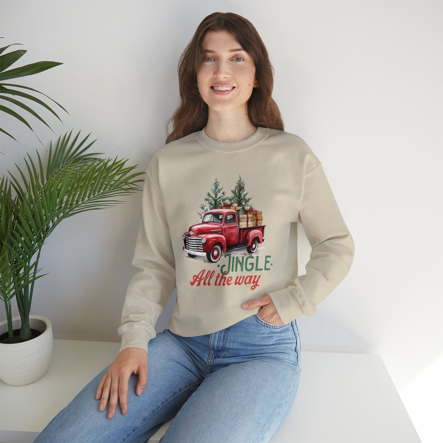 Jingle All The Way | Christmas Crewneck Sweatshirt