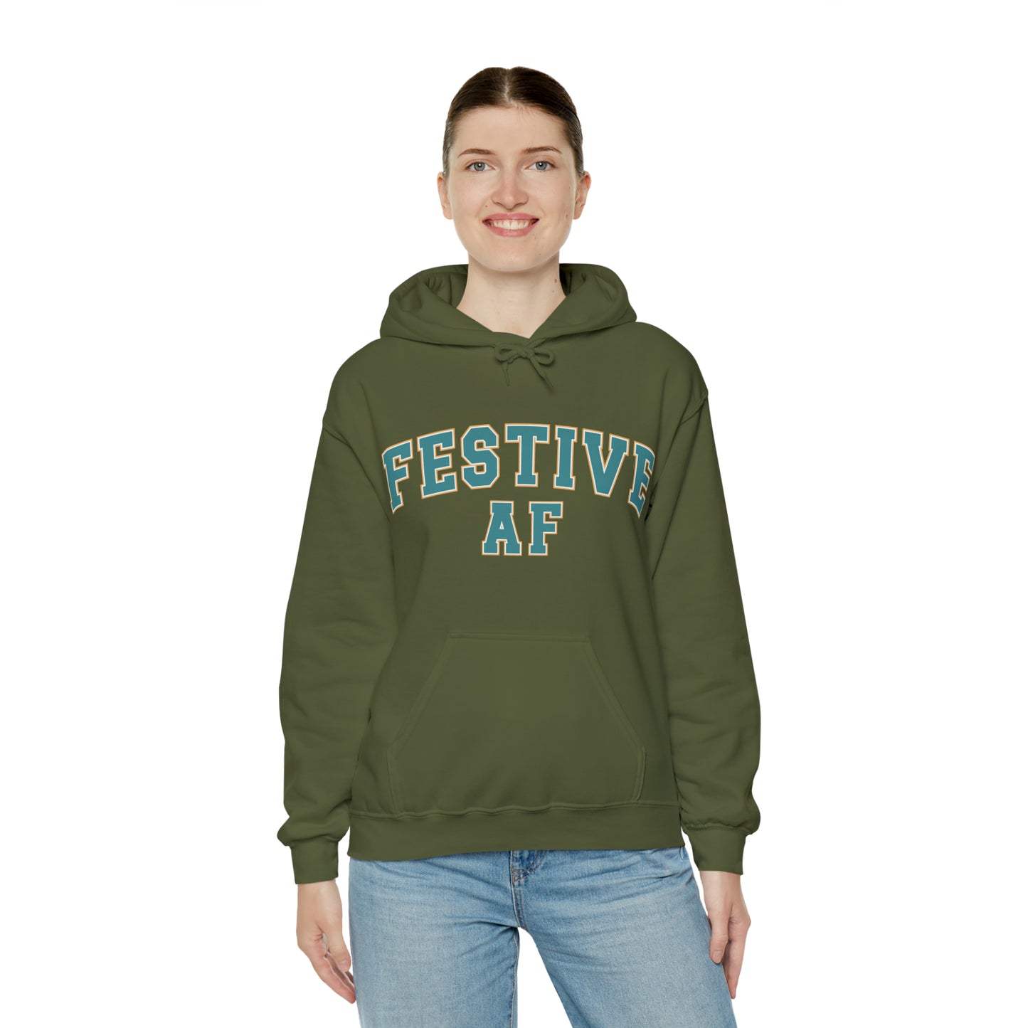 Festive AF |Unisex| Hooded Sweatshirt