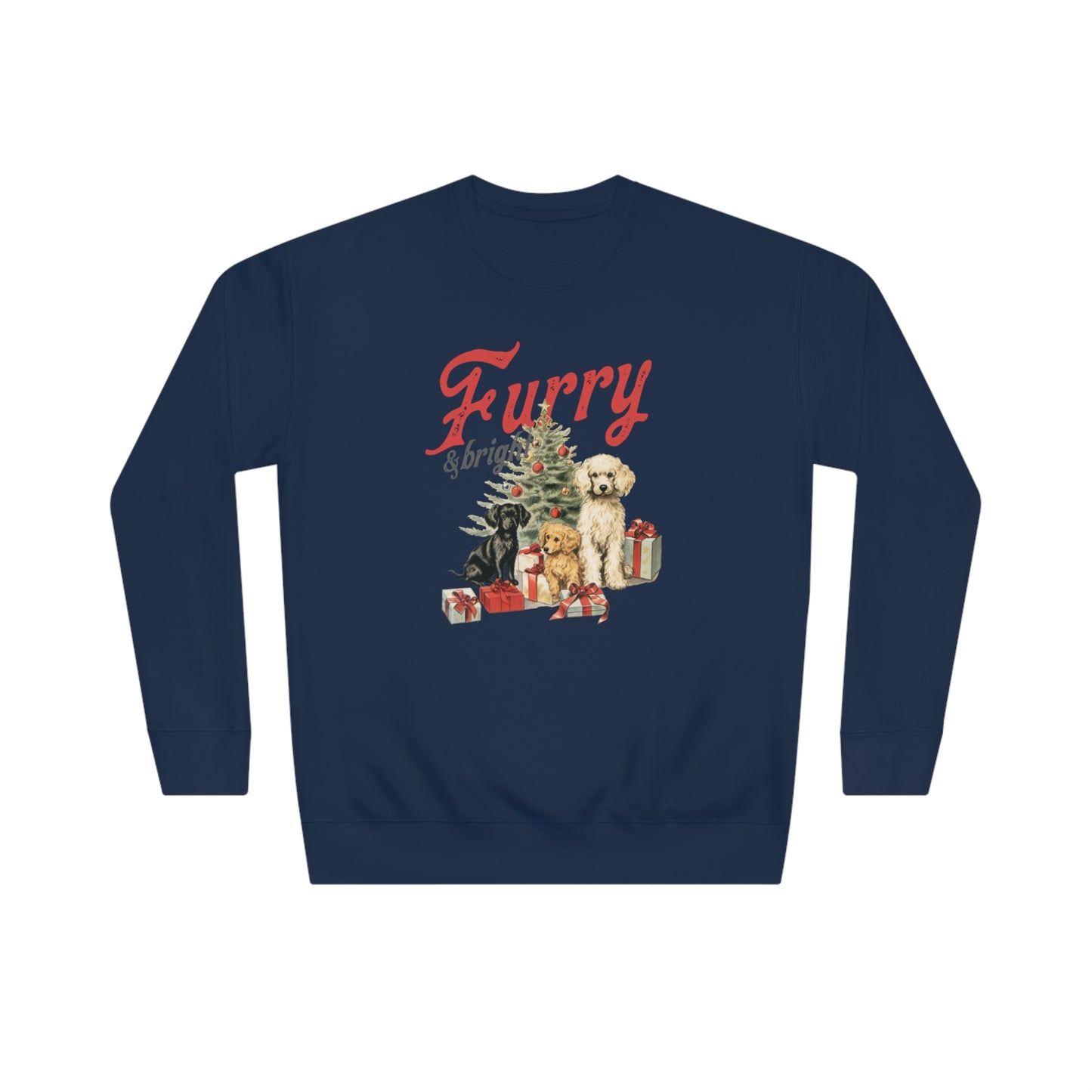 Furry & Bright | Unisex Christmas Crew Sweatshirt
