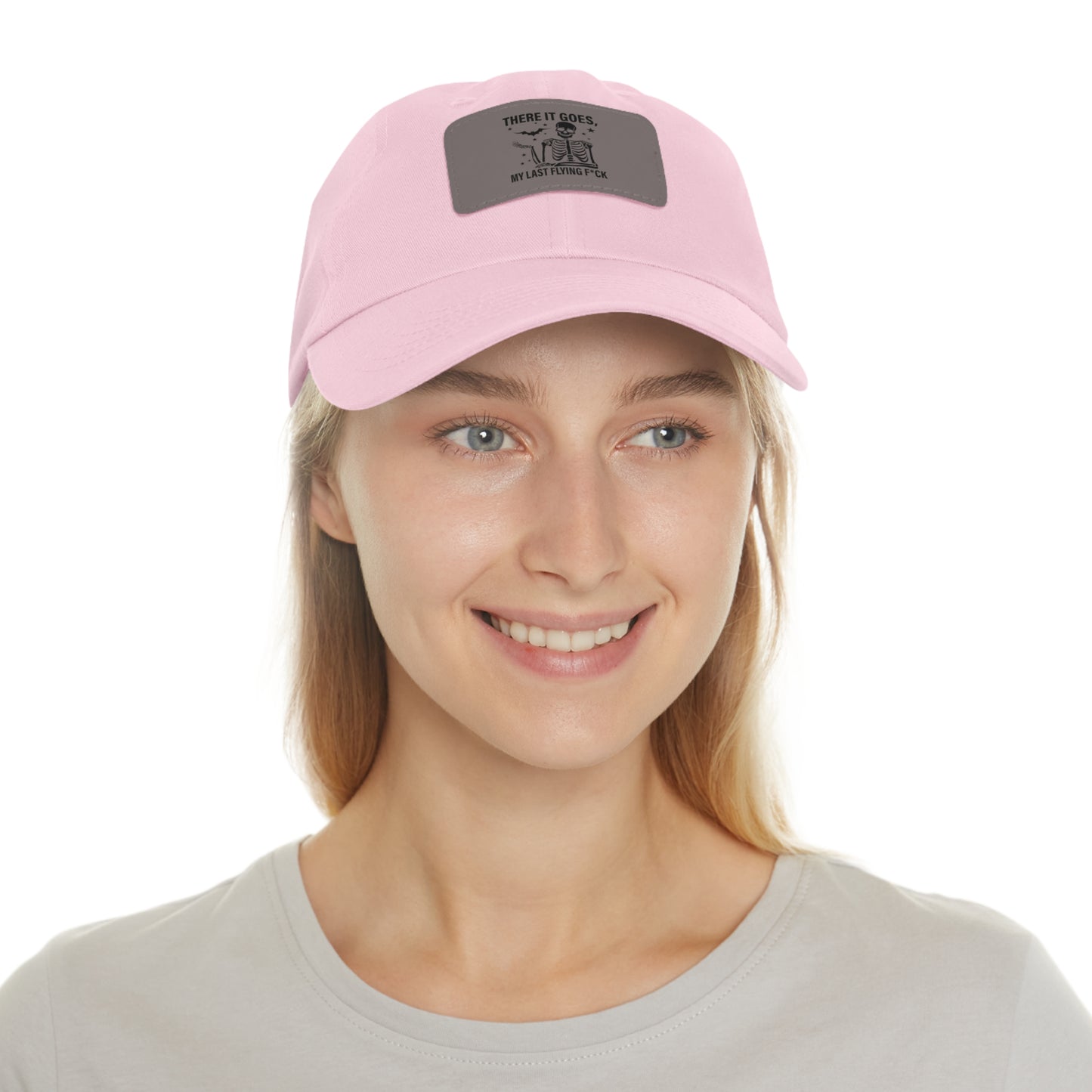 There It Goes My Last Flying Fuck | Dad Hat with Rectangular Leather Patch | Unisex Hat