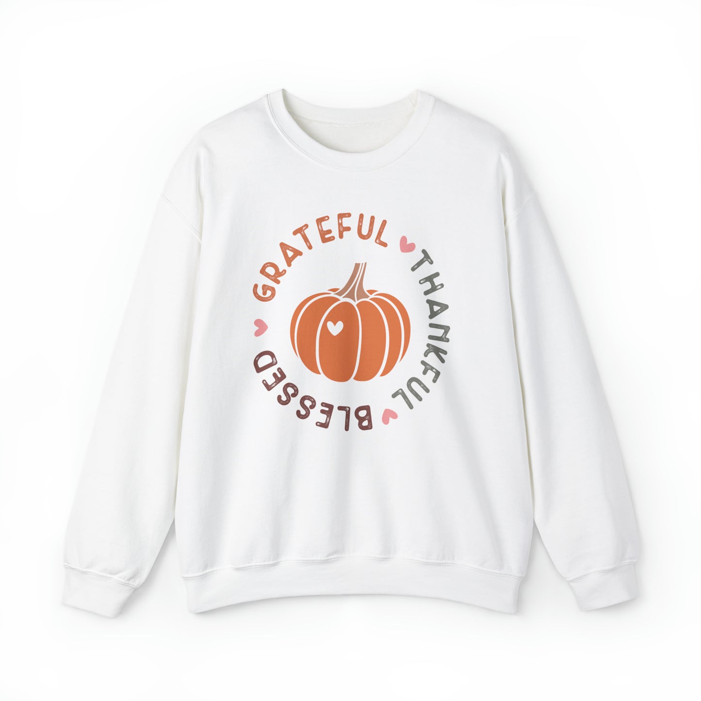 Grateful Thankful Blessed | Crewneck Sweatshirt | Thanksgiving Sweatshirt