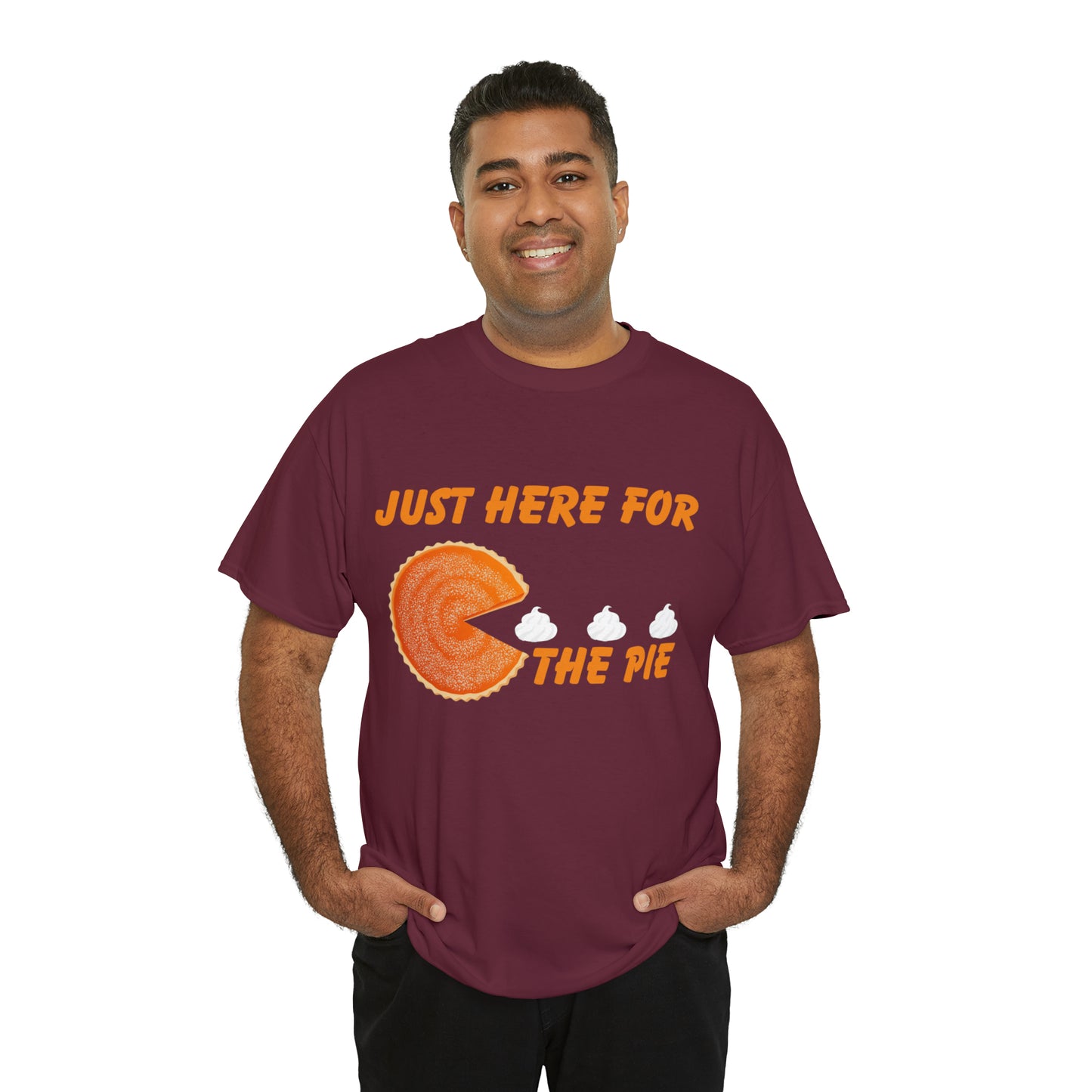 Men Just Here For The Pie | Heavy Cotton Tee