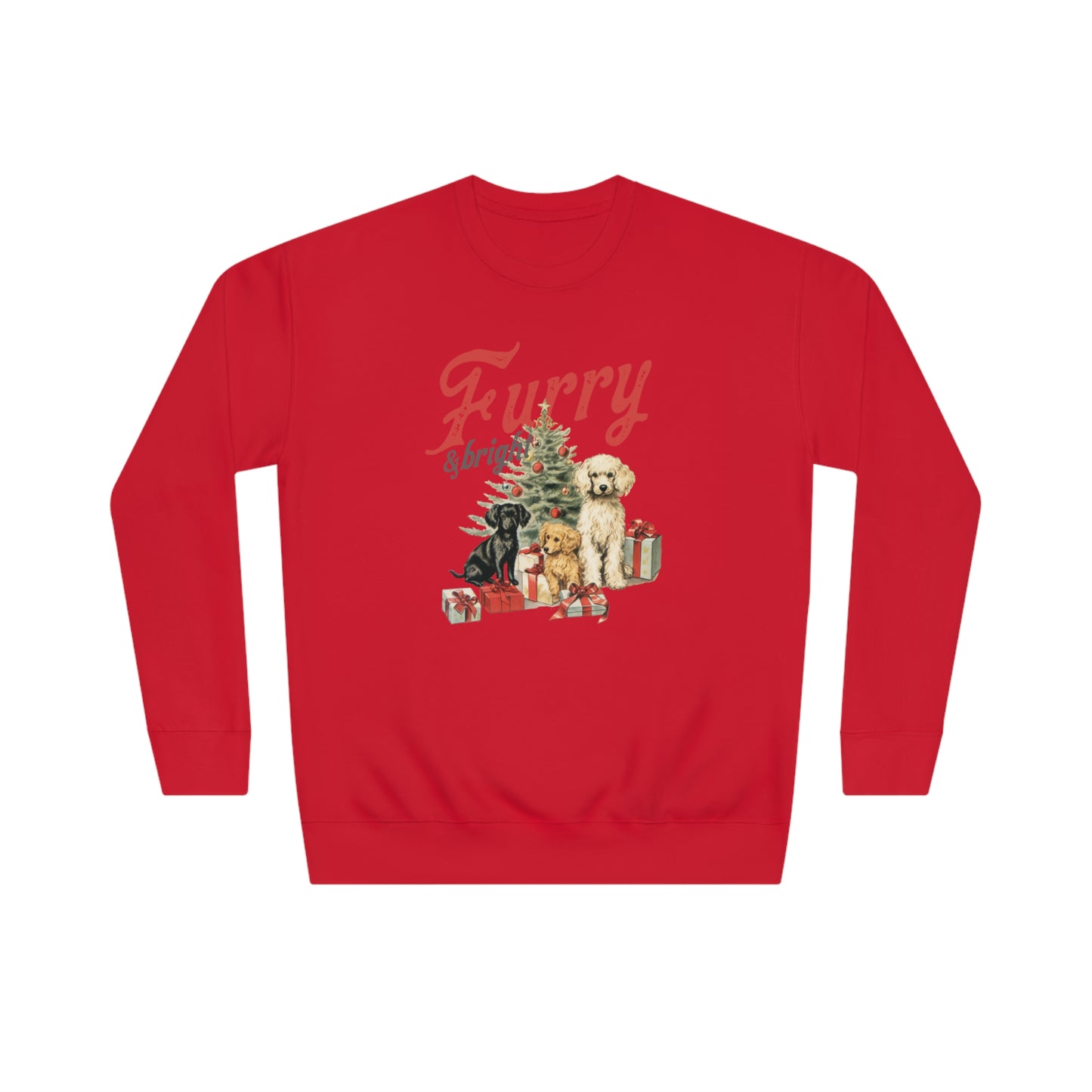 Furry & Bright | Unisex Christmas Crew Sweatshirt