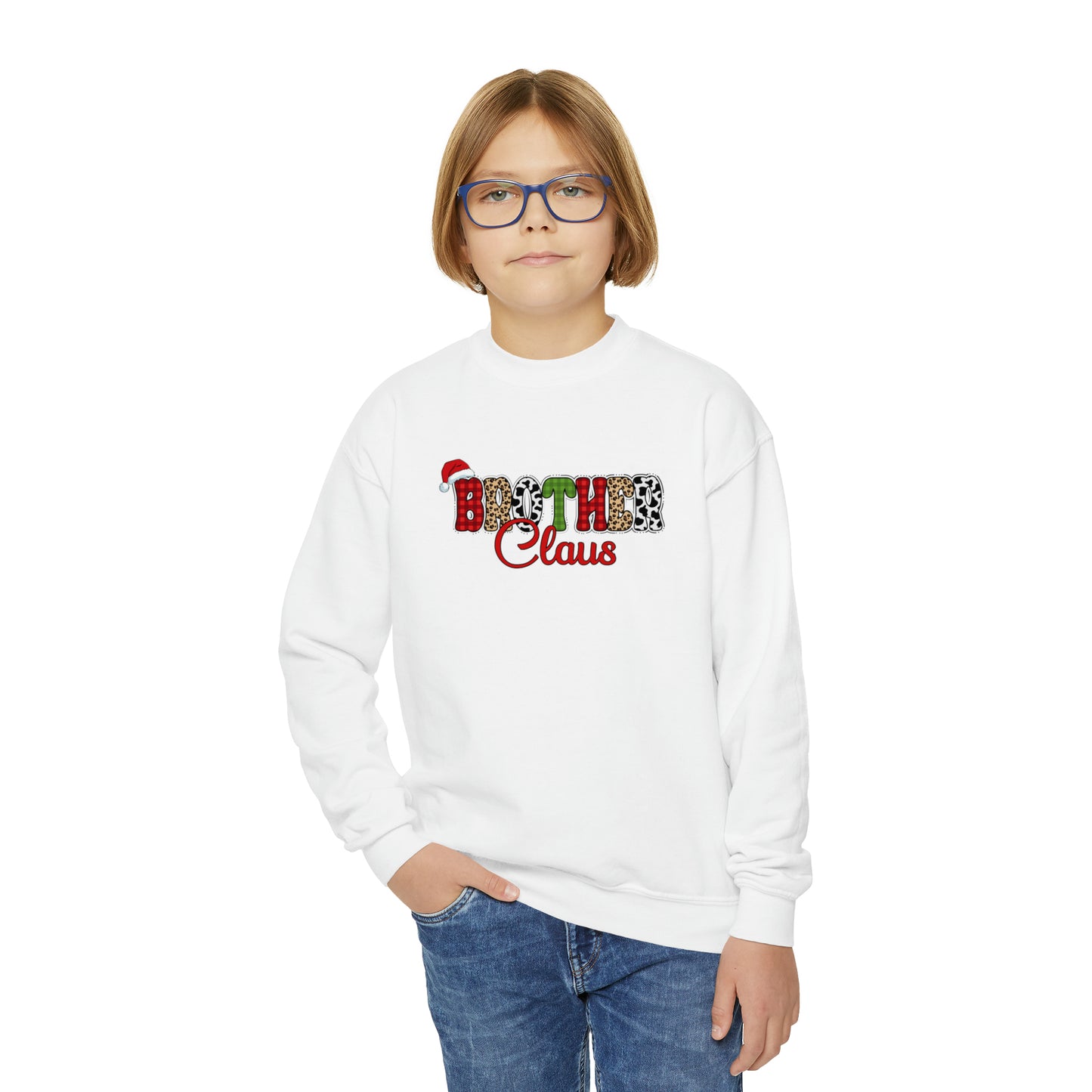 Brother Claus | Youth Crewneck Christmas Sweatshirt
