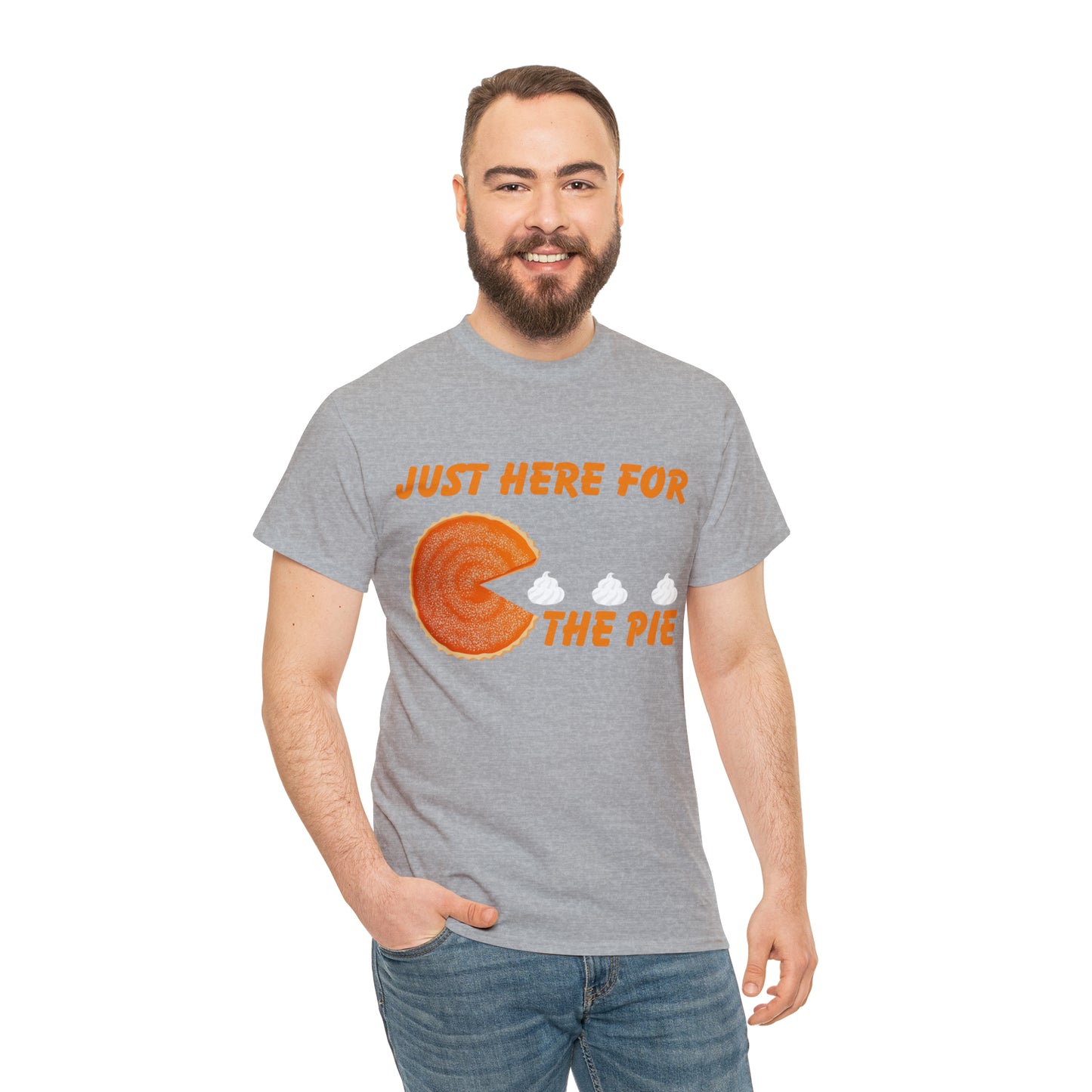 Men Just Here For The Pie | Heavy Cotton Tee