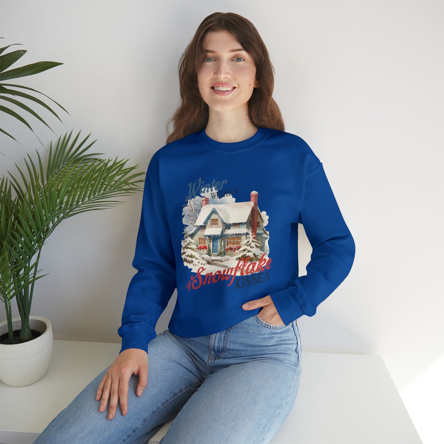 Winter Wishes & Snowflakes Kisses | Crewneck Sweatshirt |
