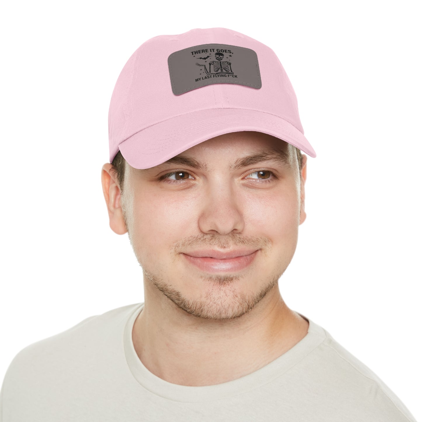 There It Goes My Last Flying Fuck | Dad Hat with Rectangular Leather Patch | Unisex Hat