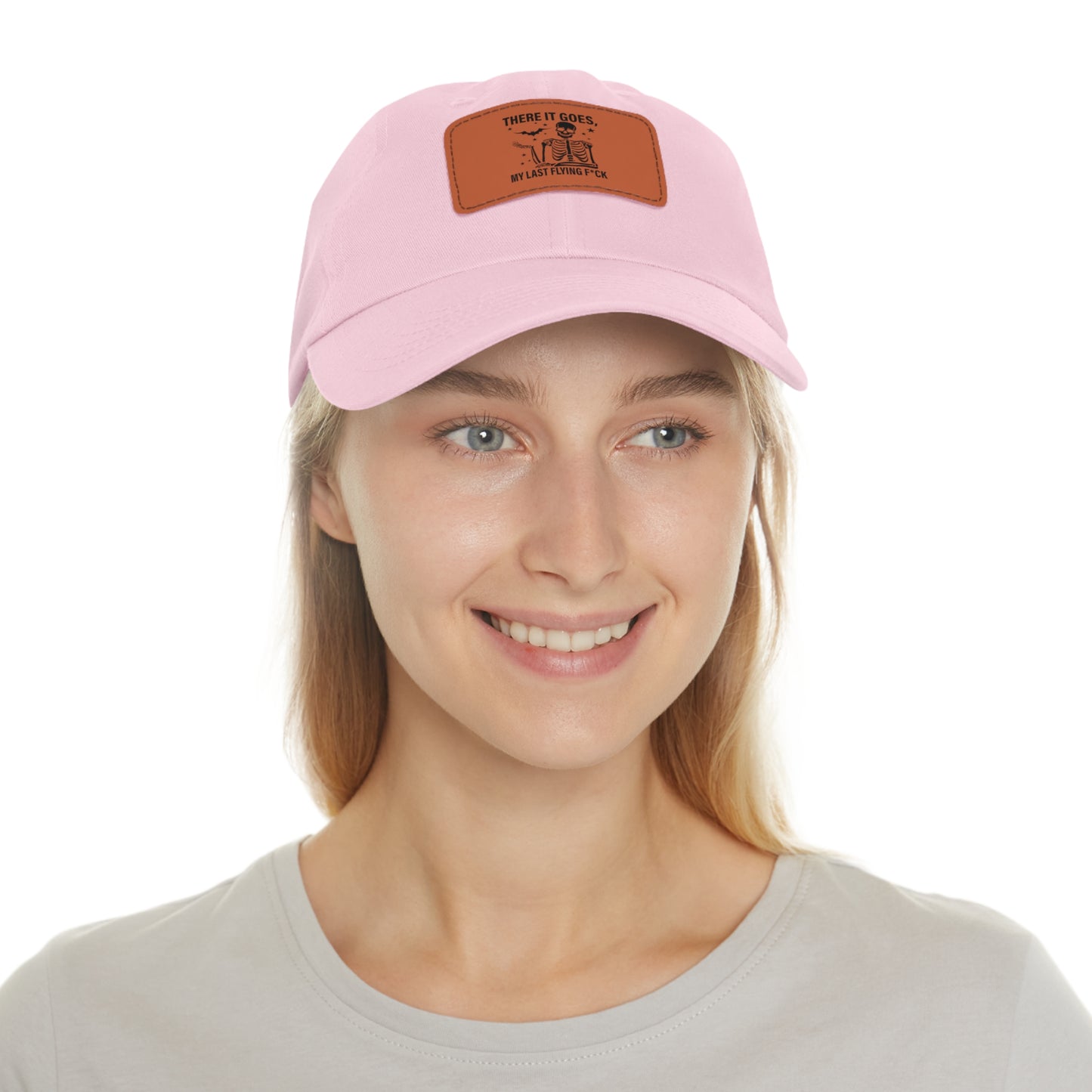 There It Goes My Last Flying Fuck | Dad Hat with Rectangular Leather Patch | Unisex Hat