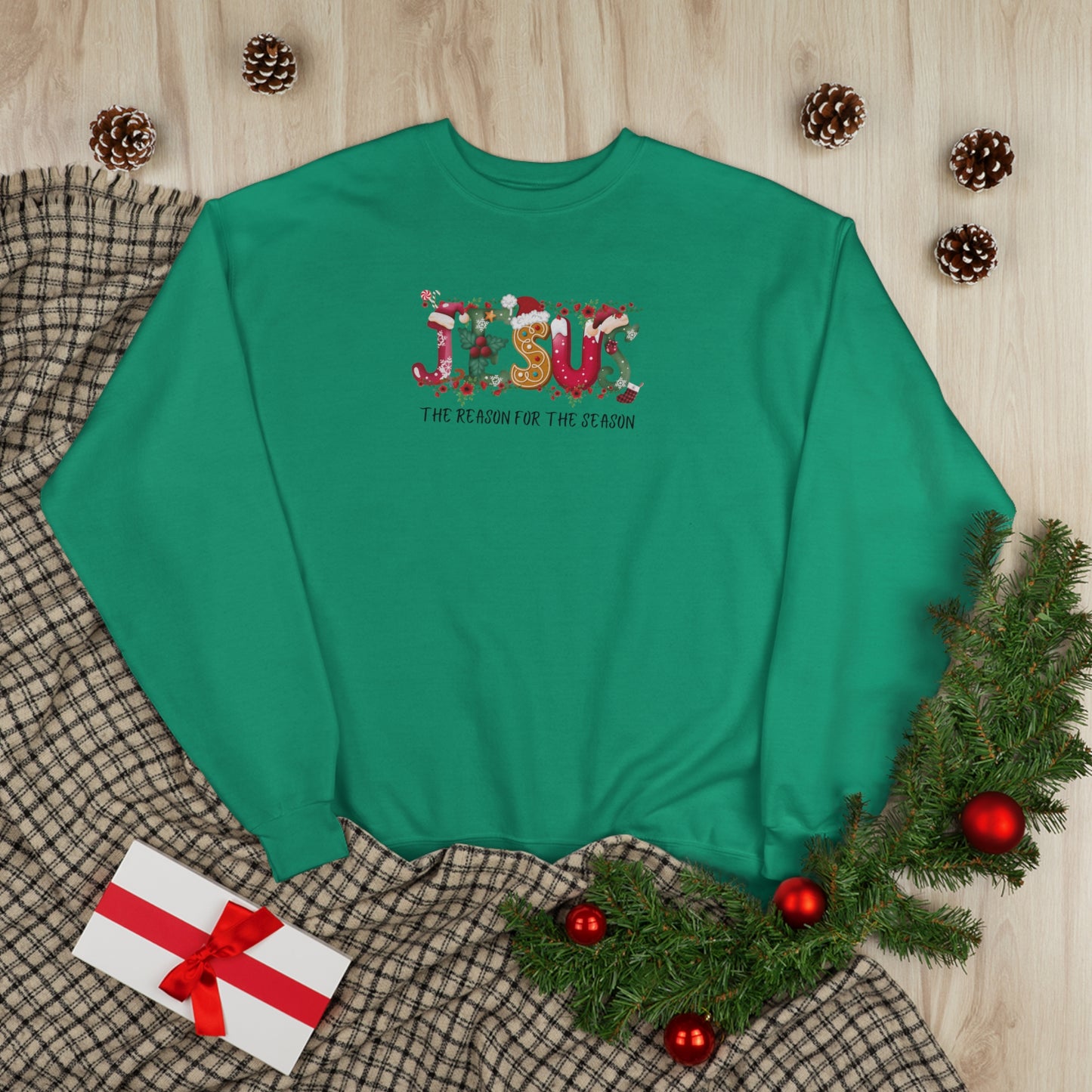 Jesus The Reason For The Season | Unisex EcoSmart® Crewneck Sweatshirt