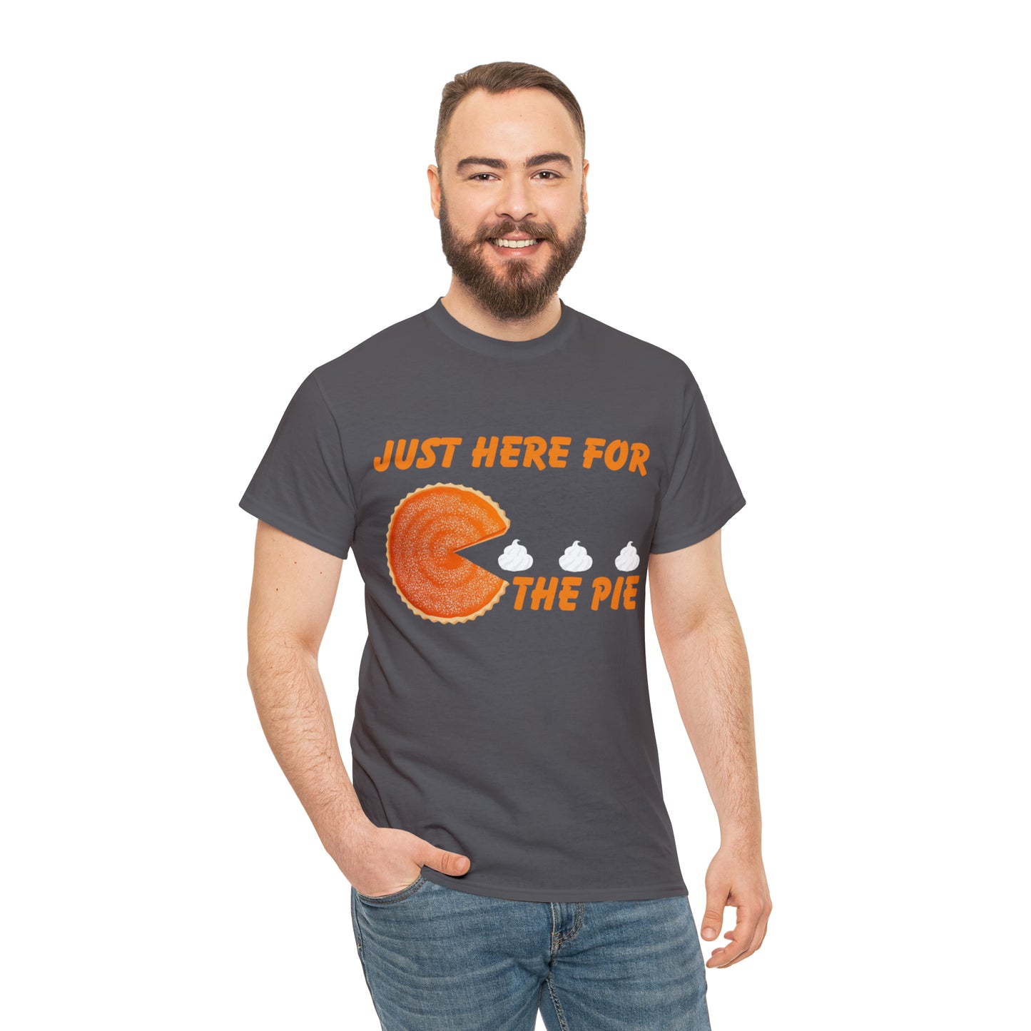 Men Just Here For The Pie | Heavy Cotton Tee