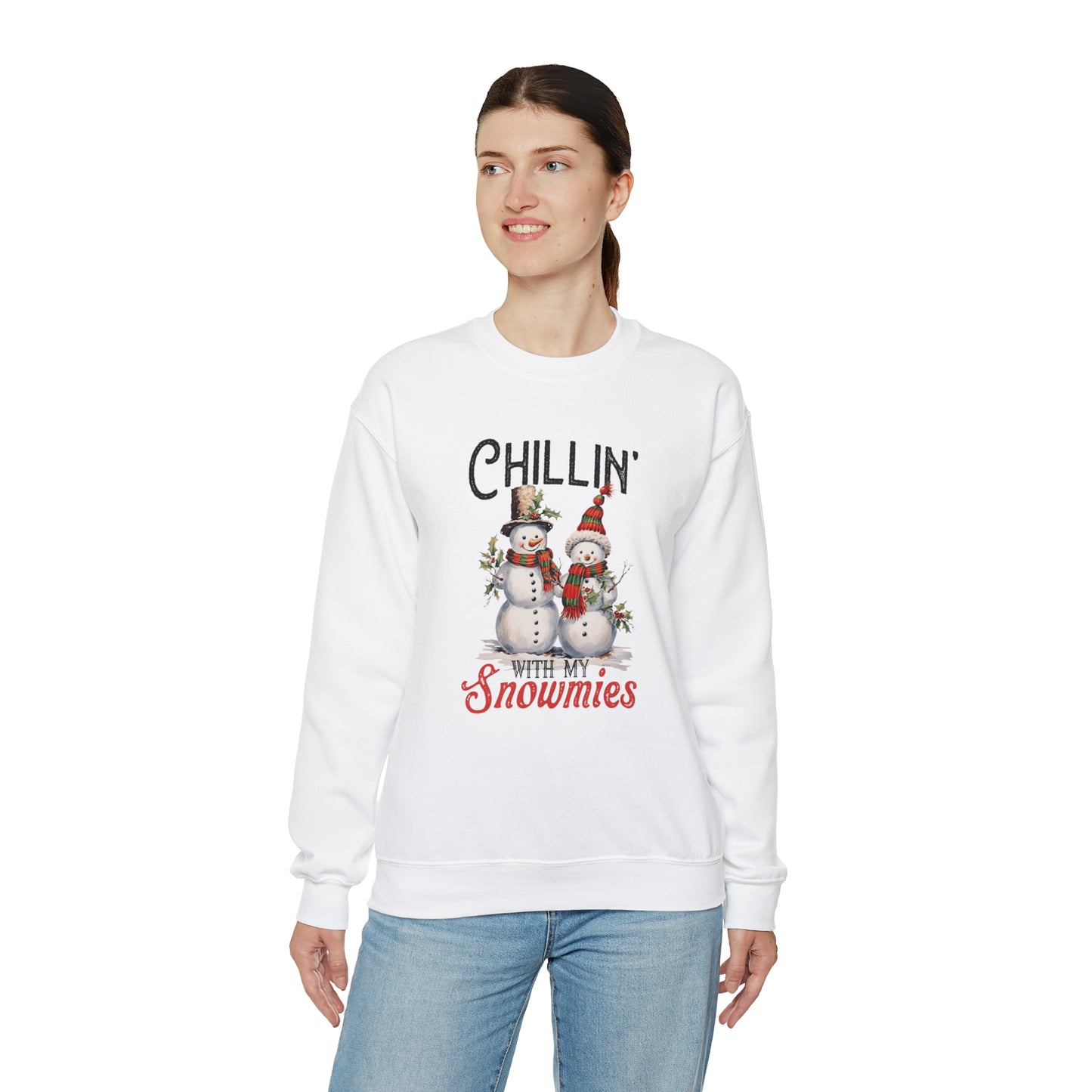 Chillin With My Snomies Christmas | Crewneck Sweatshirt | Bestie Christmas Sweatshirt