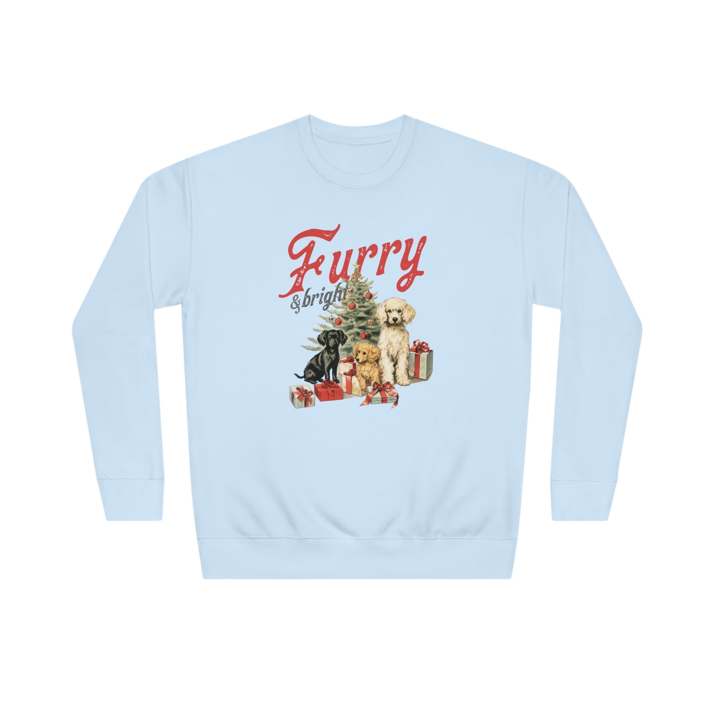 Furry & Bright | Unisex Christmas Crew Sweatshirt
