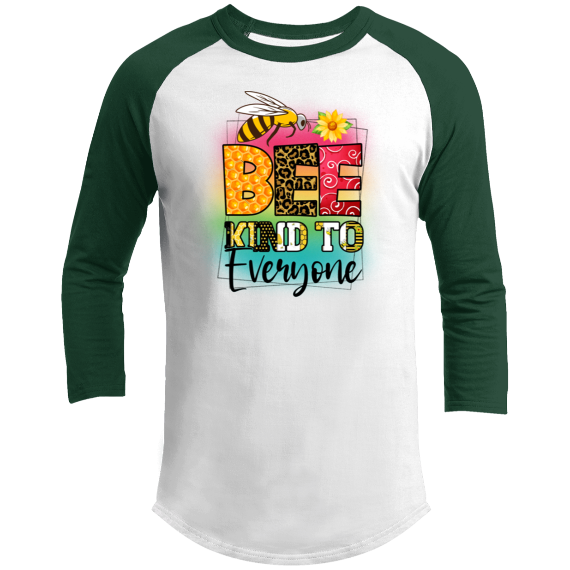Bee Kind To Everyone | Raglan Sleeve Shirt