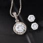 To My Daughter | Eternal Hope Necklace | + Clear CZ Earrings