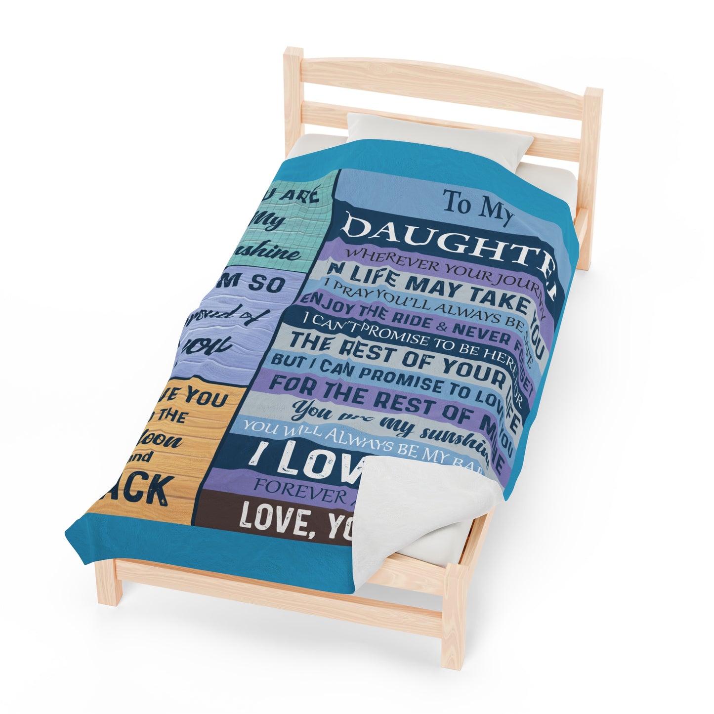 To My Daughter | Velveteen Plush Blanket | Perfect Daughter Gift