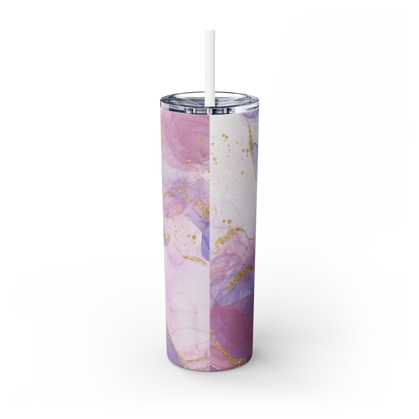 Glitz & Vibe Skinny Tumbler with Straw, 20oz | | Great For Gift Giving | BPA-Free & Non-Toxic
