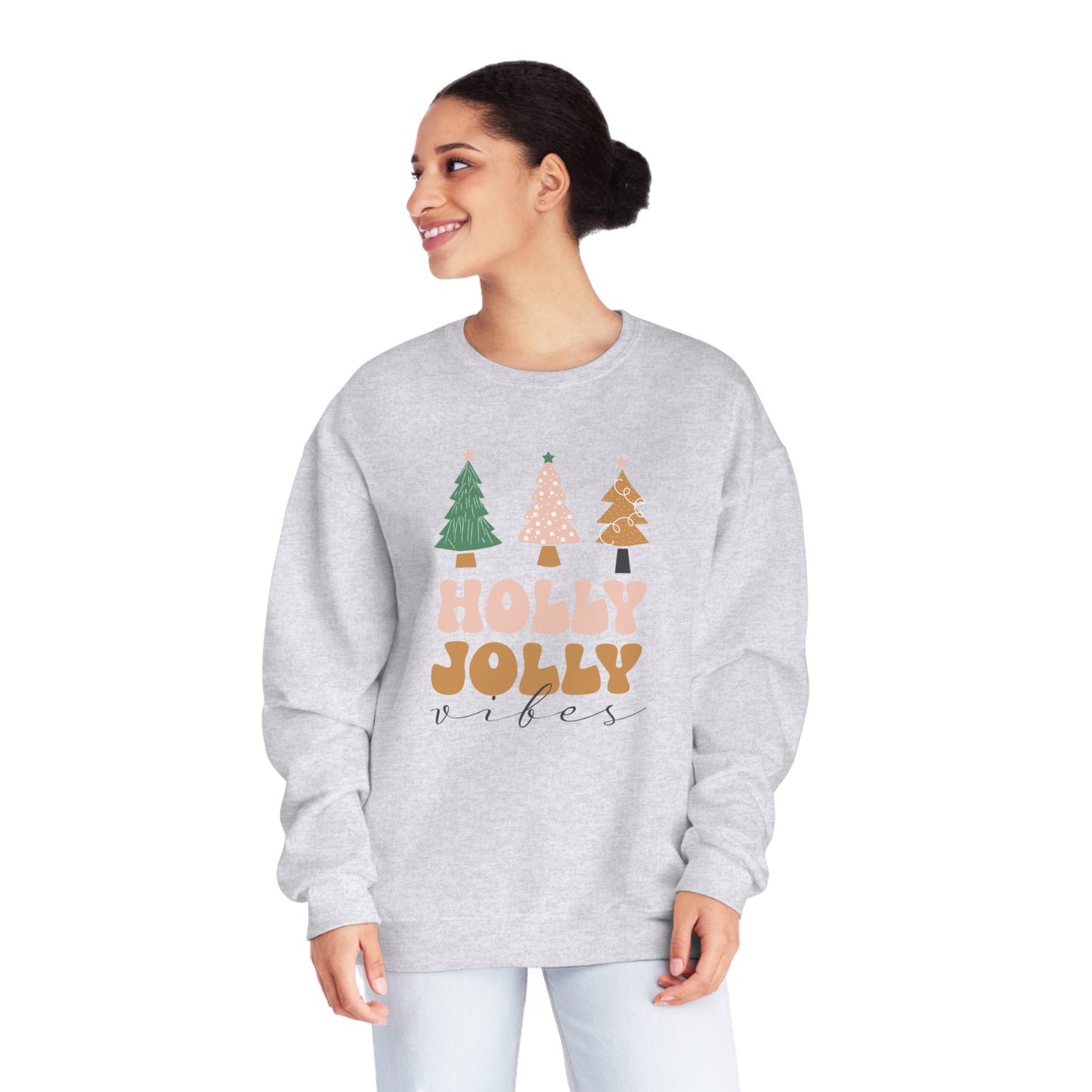 Holly Jolly Vibes | Christmas Crewneck Sweatshirt