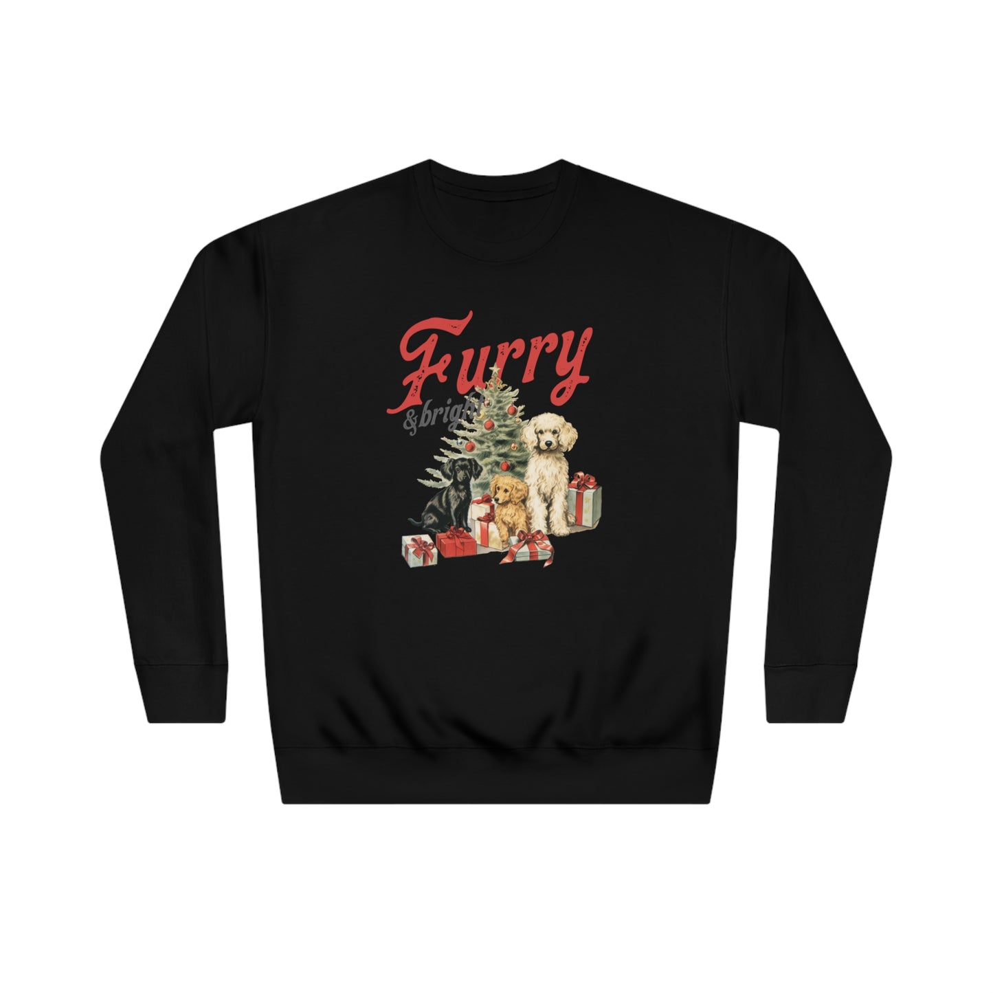Furry & Bright | Unisex Christmas Crew Sweatshirt