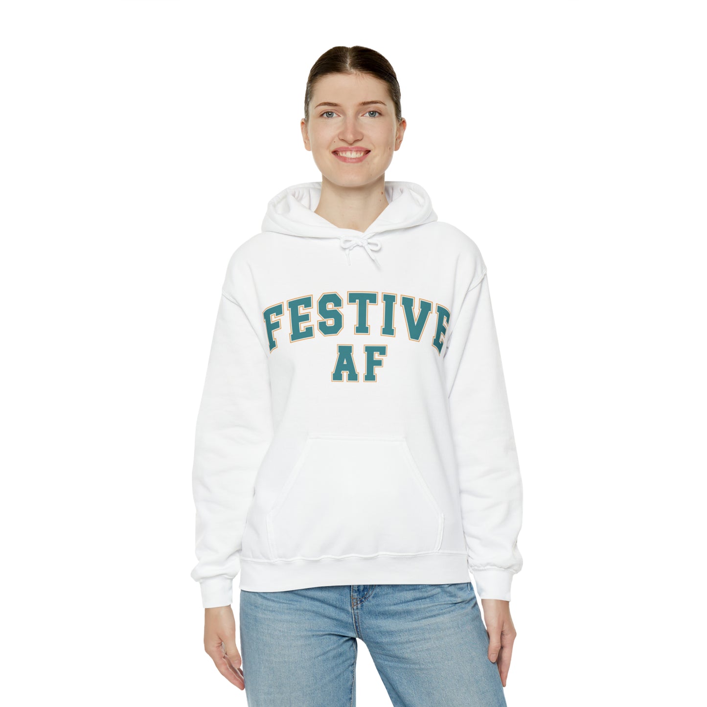 Festive AF |Unisex| Hooded Sweatshirt