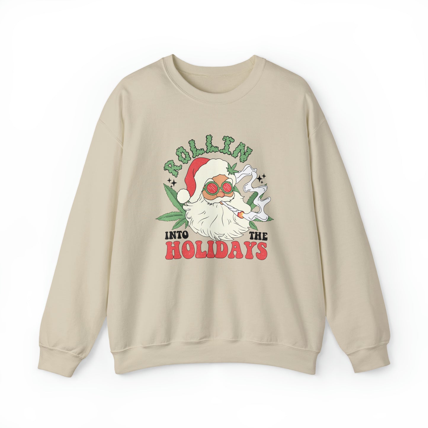 Rolling In The Holidays Christmas | Crewneck Sweatshirt | Unisex Crewneck Sweatshirt |
