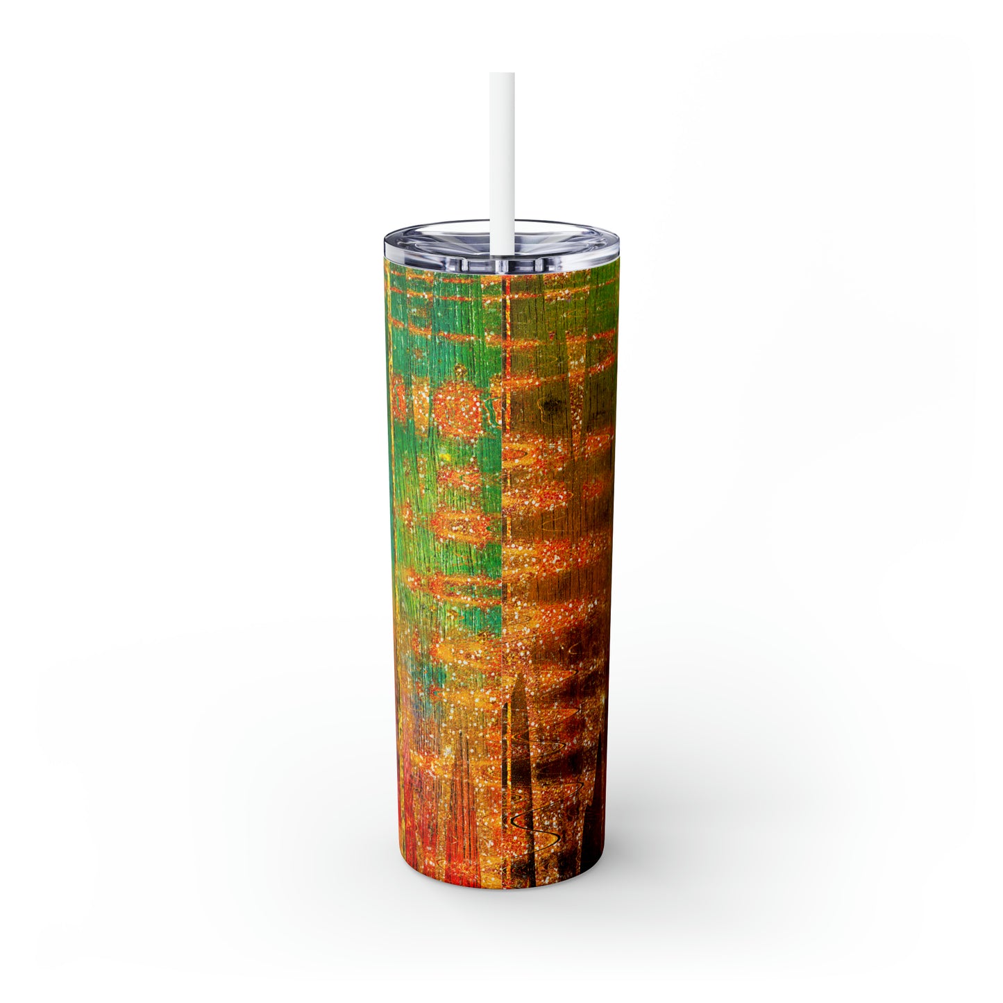 Wood Galaxy | Skinny Tumbler with Straw, 20oz | BPA-Free & Non-Toxic | Perfect For The Whole Family.