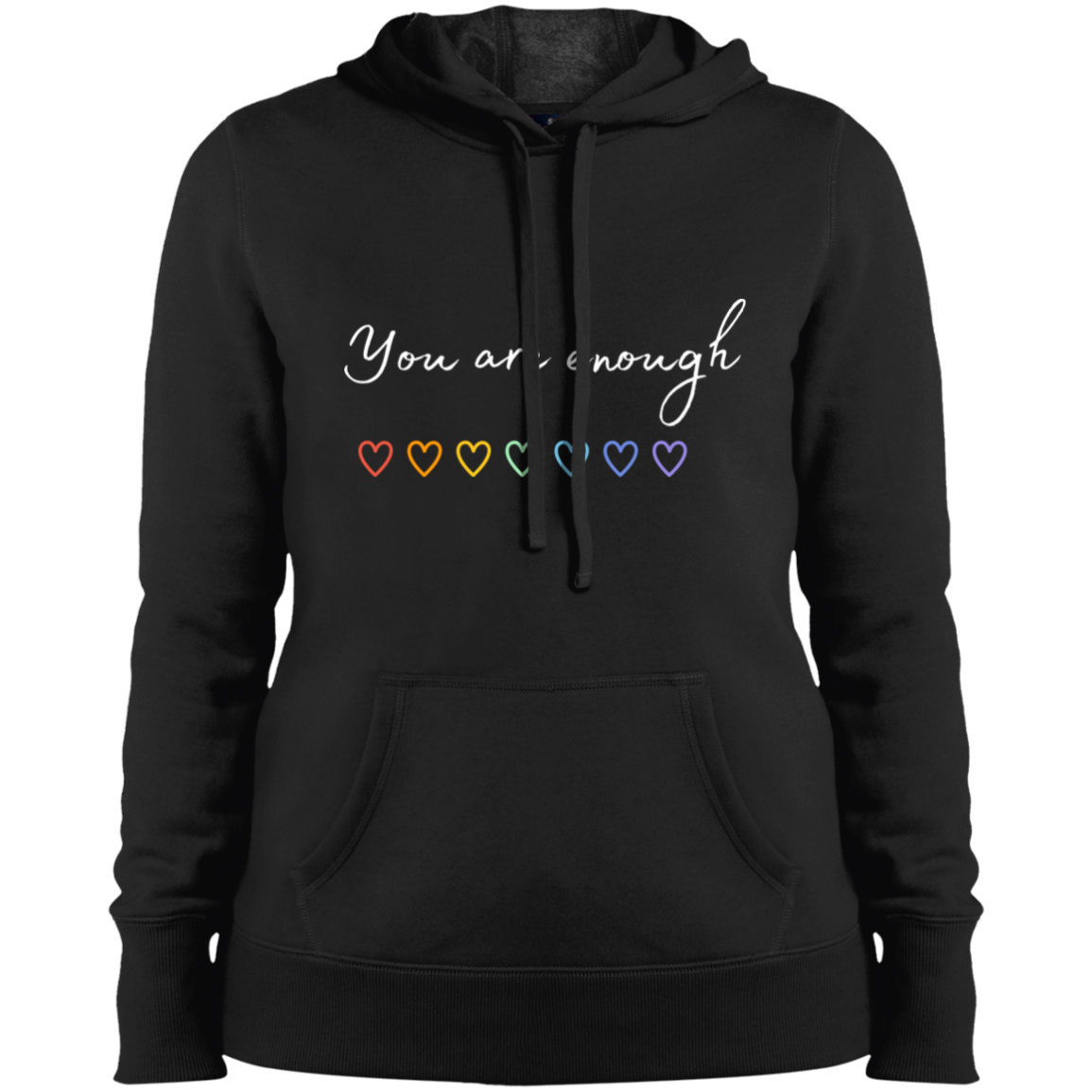 You Are Enough Pullover Hooded Sweatshirt