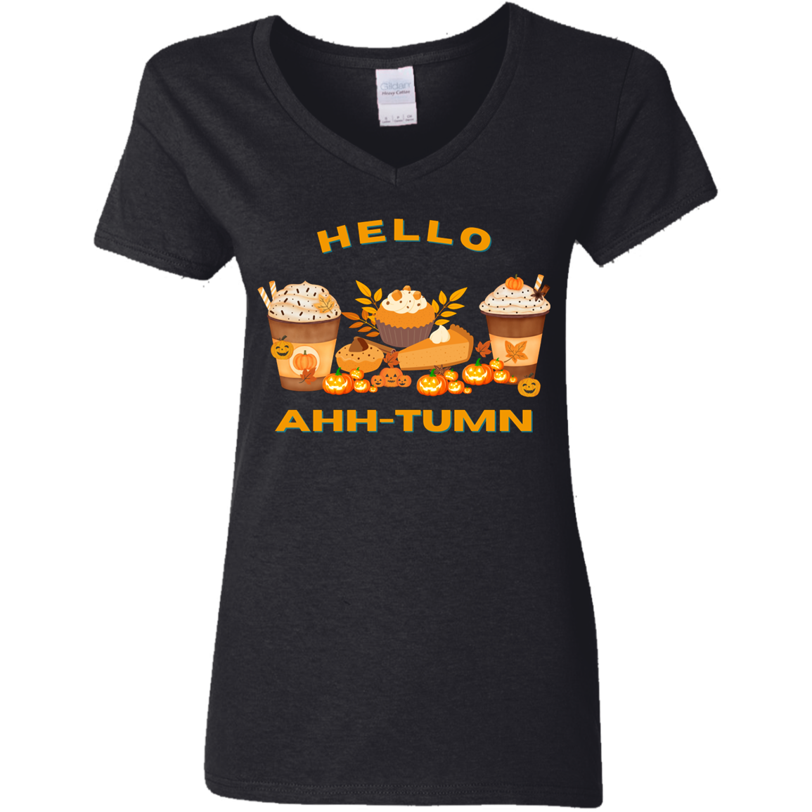 Hello Ahh-tumn V-Neck T-Shirt