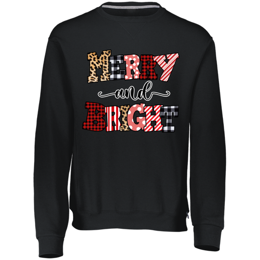Merry & Bright | Fleece Christmas Crewneck Sweatshirt | Christmas Sweat