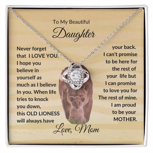 To My Daughter | Love knot Necklace